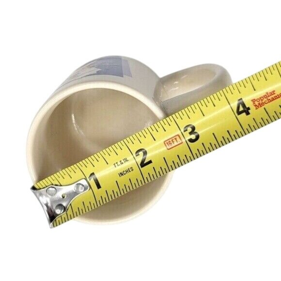 2/$15 Morton Salt Logo Mug 3.5" Girl Umbrella 1968 Yellow Advert Bryan China VTG - Picture 9 of 9